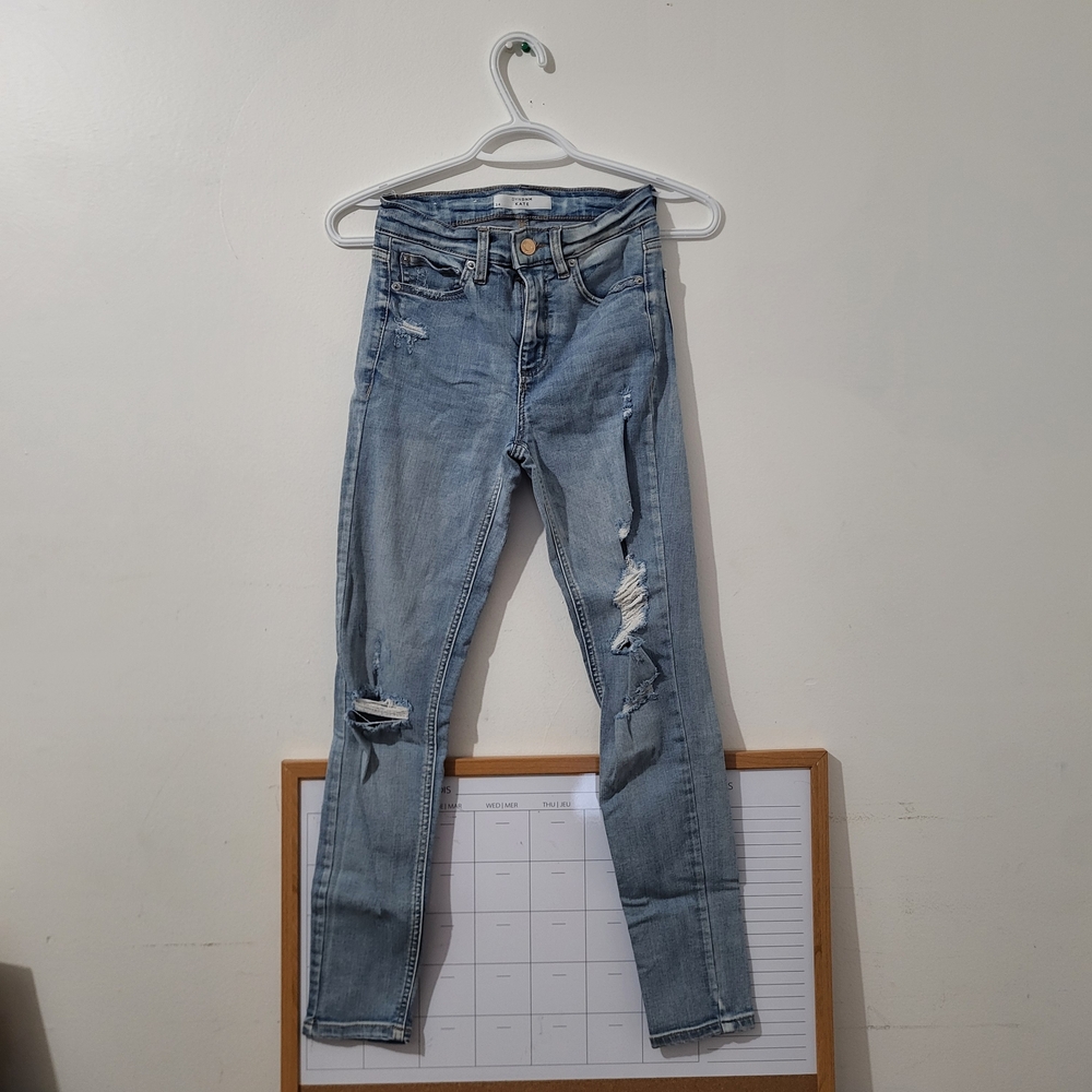 Distressed Light Blue Women's Jeans